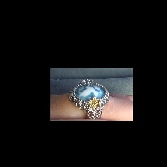 Silver Ring with white humming bird: $5 add on with any purchase - Picture 2 of 3